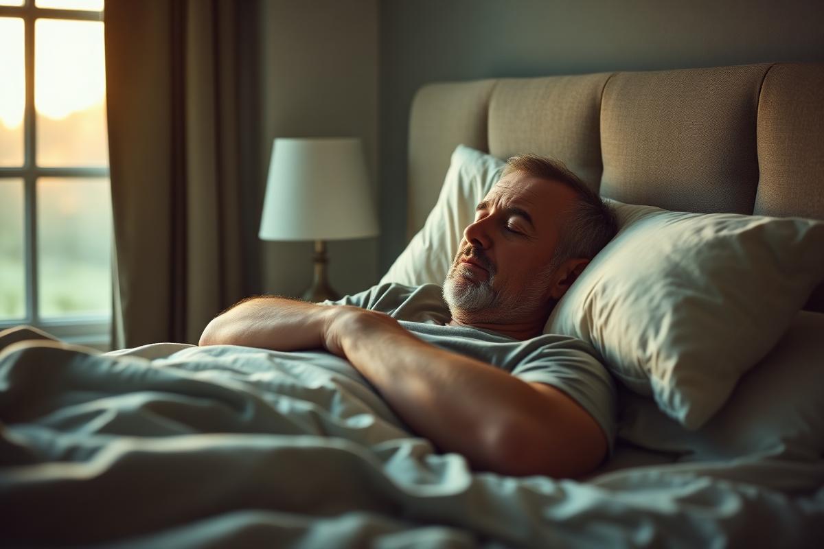 Man in his sixties sleeping through the night without waking to use the bathroom